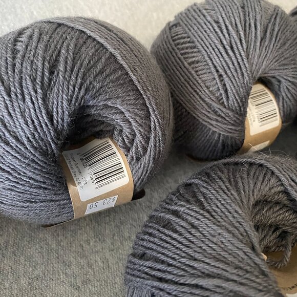 NWT Baa Ram Ewe Skipper 5ply Guernsey Colour Rockall Grey Lot of 5 - Picture 10 of 16